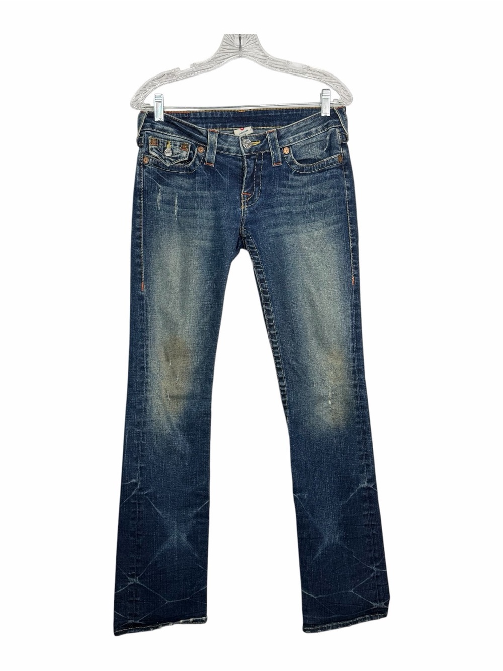 True Religion Billy Bootcut Jeans 2000s Indie Sleaze Dark Wash Low Rise Y2K 29